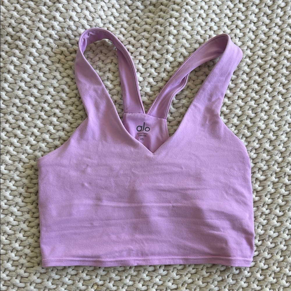 Alo Airbrush Pink Sports Bra
